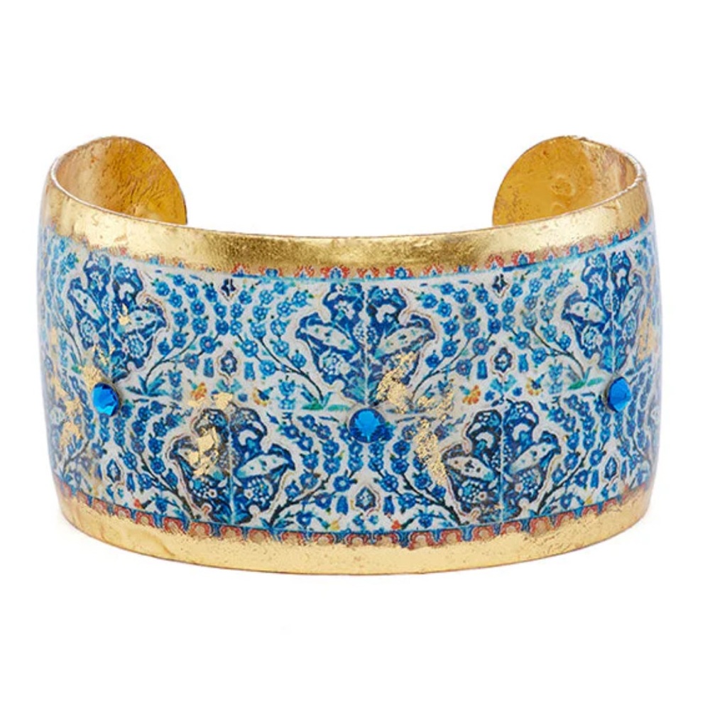 NWOT Evocateur 22K Gold Leaf Lisbon Cuff Bracelet